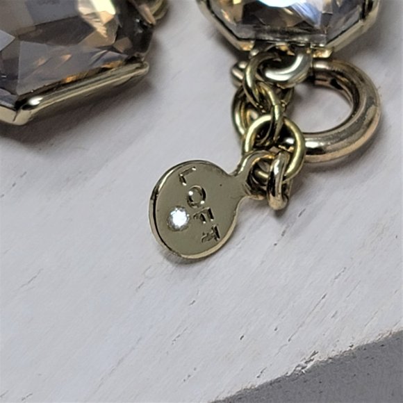 Sparkling Loft Bracelet Topaz Rhinestones 7" Long - Picture 6 of 7